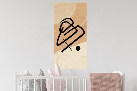 Stickers muraux - Zwart - Design - Marron - 40x80 cm - Feuille adhésive