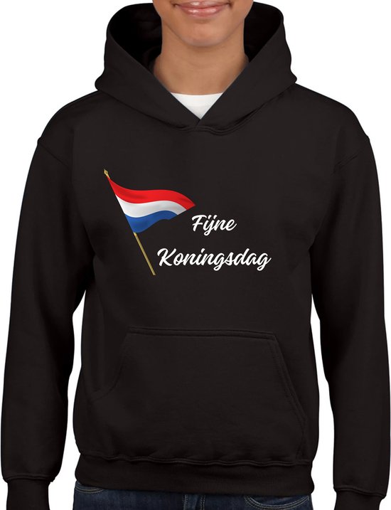 Koningsdag - Hoodie - Oranje feest - zwarte hoodie - Maat XL - Grappige teksten - Koningsdag Cadeau - T-Shirt cadeau - Quotes - verjaardag - Nederlandse vlag