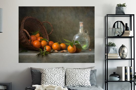 Stickers Stickers muraux - Nature morte - Mandarine - Bouteille - 160x120 cm - Film adhésif XXL