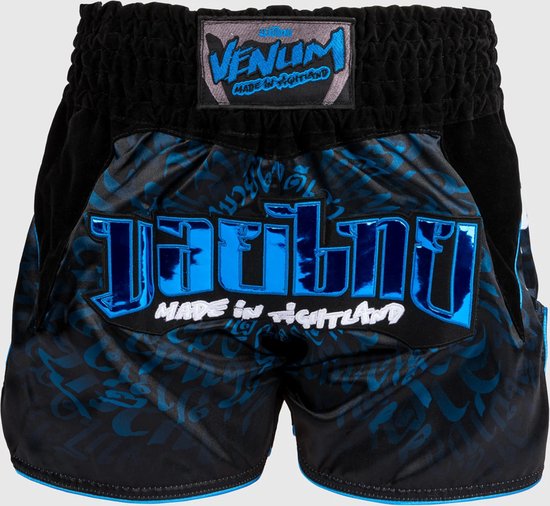 Venum Muay Thai Kickboks Shorts Attack Zwart Blauw S = Kids 9/10 Jaar | maat 140
