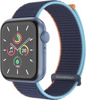 iMoshion Nylon⁺ bandje geschikt geschikt voor Apple Watch Series 1 / 2 / 3 / 4 / 5 / 6 / 7 / 8 / 9 / SE - 38 / 40 / 41 mm - Dark Navy Blue