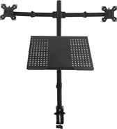 NÖRDIC MS23 Universele monitor standaard - 2 Schermen - 1 voor Notebook - Monitor 27 ", Notebook 17 "