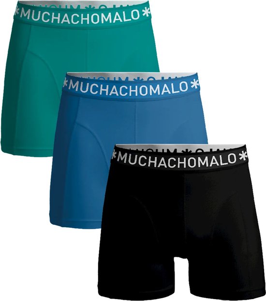 Muchachomalo 3-Pack Heren Boxershort - Solid - L - Zwart