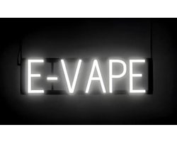 E-VAPE - Lichtreclame Neon LED bord verlicht | SpellBrite | 57 x 16 cm | 6 Dimstanden - 8 Lichtanimaties | Reclamebord neon verlichting