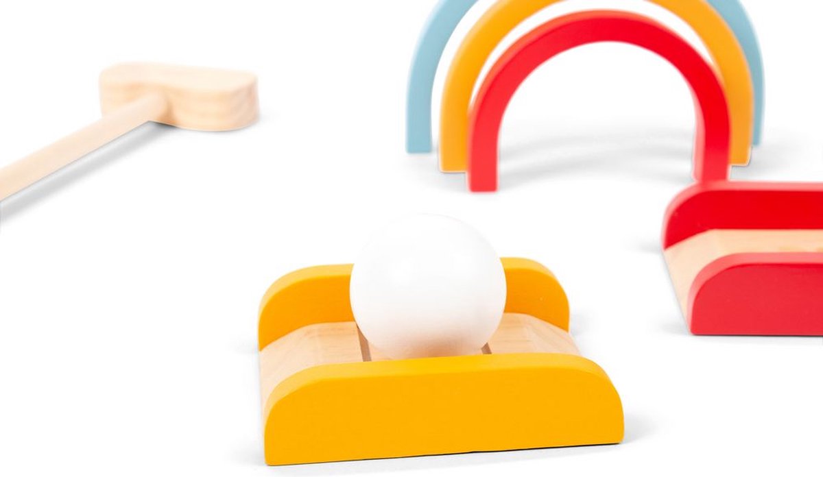 BS Toys Houten Golfset - Buitenspeelgoed voor Kinderen - Minigolf - Midgetgolf - Golfset Kinderen - Buiten Speelgoed - Buitenspel - Buiten Spellen - Tuin Speelgoed - Houten Speelgoed - Cadeau Kind — afbeelding 2