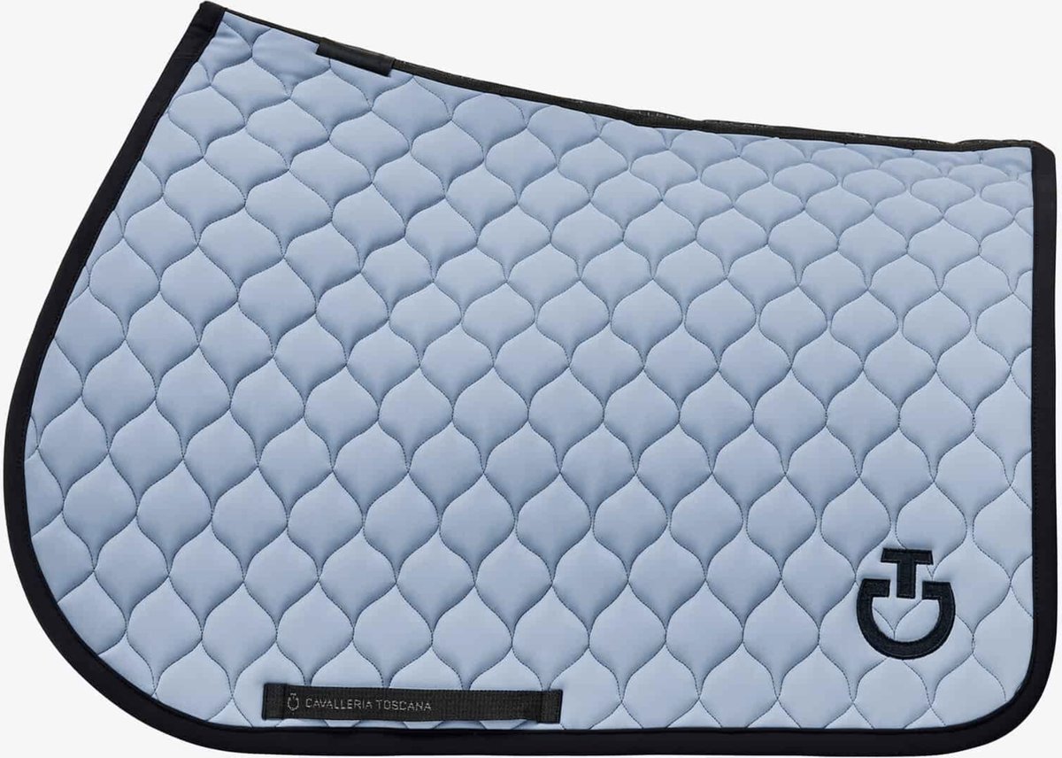 Cavalleria Toscana Diamond Quilted Jersey Full Navy Saddle Pad
