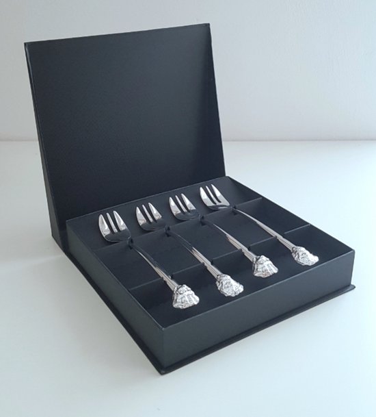 Foto: Anovi luxe oestervorkjes set perfect voor zeevruchten 4 stuks elegante geschenkverpakking