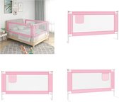vidaXL Bedhekje peuter 150x25 cm stof roze - Bedhekje - Bedhekjes - Bedbescherming - Bedbeschermingen