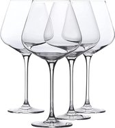 Wijnglazenset | Set van 4 | 850 ml kristallen wijnglazenset voor rode en witte wijn