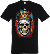 Chemise avec imprimé Skull - Femme - Homme - Zwart - Taille L