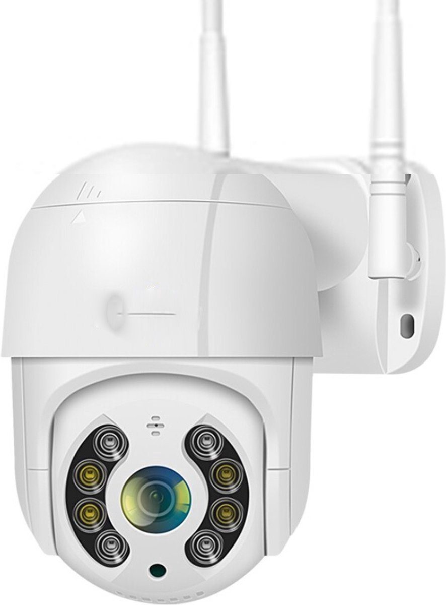 Bolture Buitencamera Wifi met App - Beveiligingscamera met Nachtzicht - IP Camera Draadloos - Inclusief 64GB SD Kaart