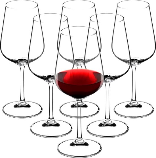Stölzle Lausitz Bordeauxglas Quatrophil Set van 6, 645 ml – Hoogwaardige Wijnglazen ideaal voor Bordeaux – Elegante Rode Wijnglazen van Kristalglas voor maximale Aromaontplooiing – Vaatwasmachine
