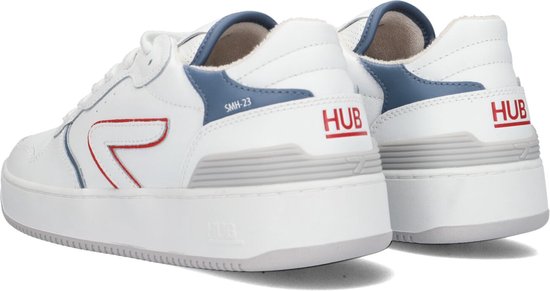 HUB Smash Heren Lage sneakers - Leren Sneaker - Heren - Wit - Maat 42