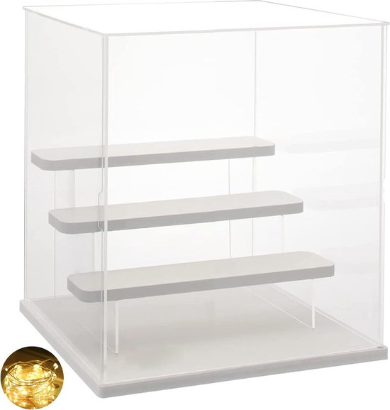 Vitrine Hangend voor Poppen van Acryl Transparant met Deur