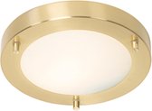 QAZQA yuma - Moderne Plafondlamp voor buiten - 1 lichts - Ø 18.3 cm - Goud/messing - Buitenverlichting