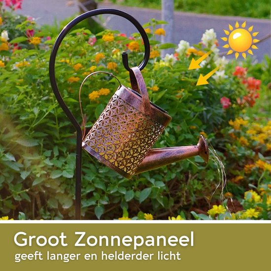 Lardic Solar Tuinlamp in Gietervorm - met grondspies en op zonneenergie