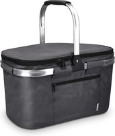 picknickmand tas 27L - Opvouwbare koeltas met handvat - Koelbox voor eten en drinken - Voor op reis en op de camping - Rood