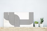 Wanddecoratie Metaal - Aluminium Schilderij Industrieel - Kunst - Zwart - Wit - 40x20 cm - Dibond - Foto op aluminium - Industriële muurdecoratie - Voor de woonkamer/slaapkamer