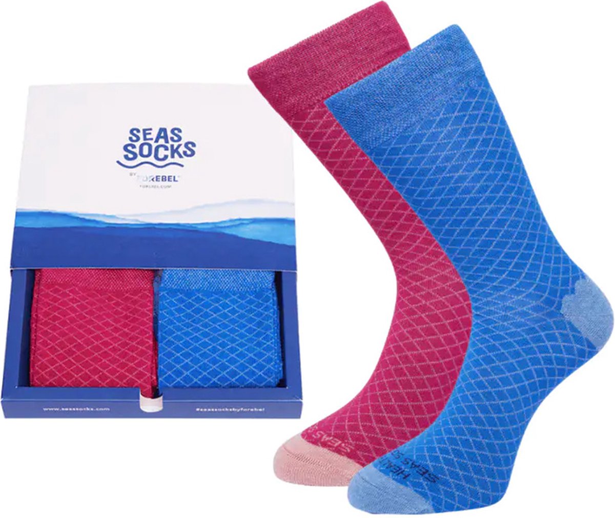 Seas Socks dames giftbox 2P sokken seacora multi