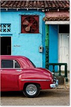 Muurdecoratie Kleurrijk Cuba - 120x180 cm - Tuinposter - Tuindoek - Buitenposter