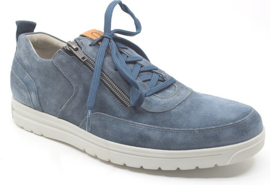 GIJS, 2079, 2079 204 0921, Jeansblauwe Go sneakers met rits wijdte G