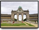 Brussel Parc du Cinquantenaire Fotolijst met glas 30 x 40 cm - Prachtige kwaliteit - Belgie - Foto - Poster - Harde lijst met Glazen plaat ervoor - inclusief ophangsysteem