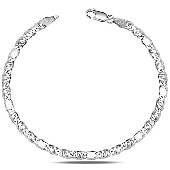 Juwelier Zwartevalk zilveren armband met valkenoog schakel - 23.027/20cm