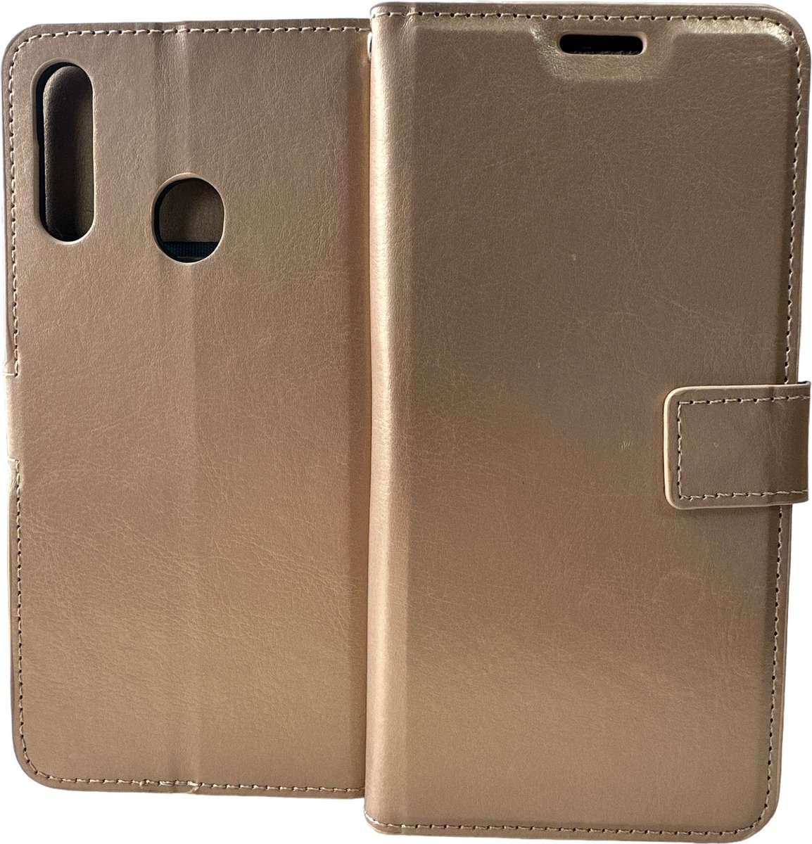 Portemonnee Book Case Hoesje Geschikt voor: Motorola Moto E7i Power - goud