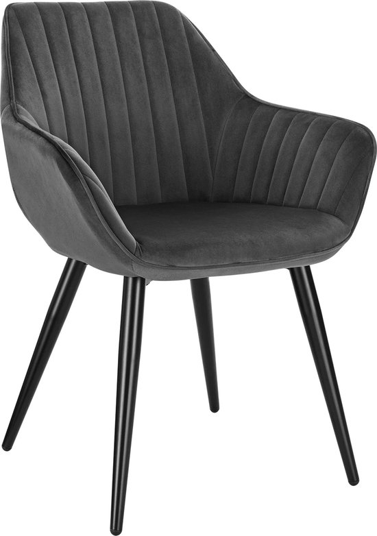 Luxe Stoel - Bureaustoel - Fauteuil - Stoel - Luxe Eetkamerstoel - Lounge Stoel - Grijs