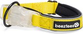 Beeztees Safety Gear Parinca- Hondenhalsband - LED - Nylon - Geel - 35-40x2 cm