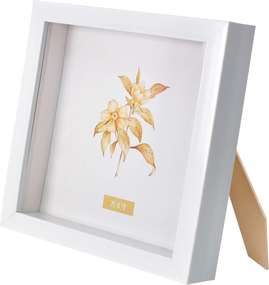 Cadre Photo 3D à Remplir Format A4 - Profondeur 3 Cm En Bois Avec Plaque Acrylique - Pour Médailles, Fleurs Séchées, Souvenirs