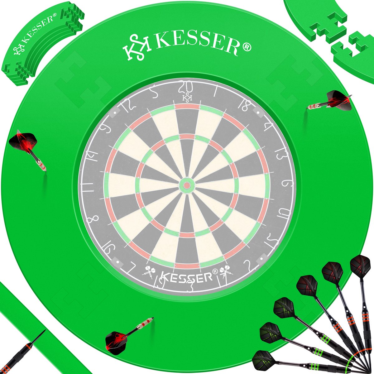 KESSER® Dartbord Surround Groen - Dart Surroundring - Darts Surround Ring bescherming