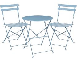 Mica Decorations Laurence Bistroset - Set van 3 - Metaal - Lichtblauw