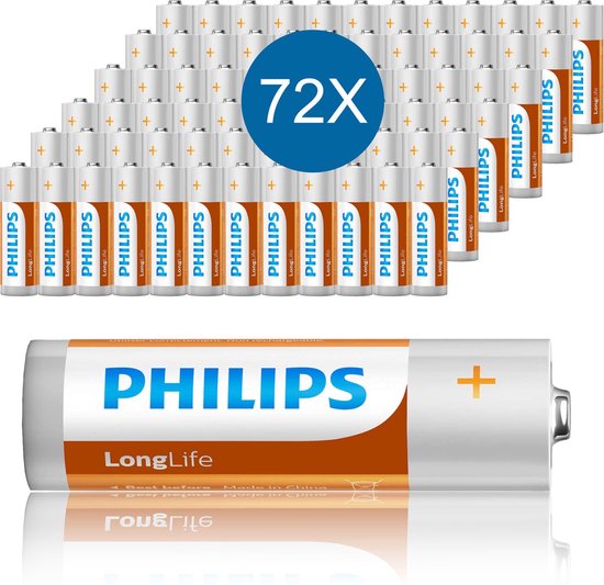 Philips AA Batterijen R6 - 72 Stuks (6 Blisters a 12 Stuks) - Voordeelverpakking 1.5V Batterijen