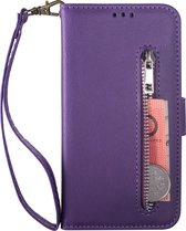 Luxe Telefoonhoesje geschikt voor Samsung Galaxy S24 Plus | Hoogwaardig Leren Bookcase | Lederen Wallet Case | Pasjeshouder | Paars