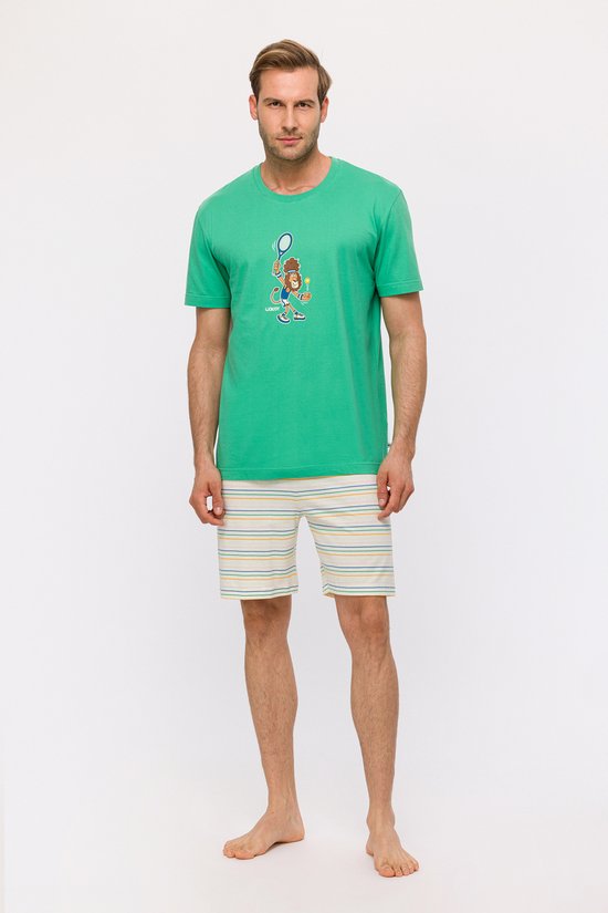 Pyjama Heren Woody Leeuw Tennis - Groen