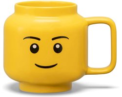 foto van LEGO - Keramische Mok Hoofd Boy 530 ml - Aardewerk - Geel