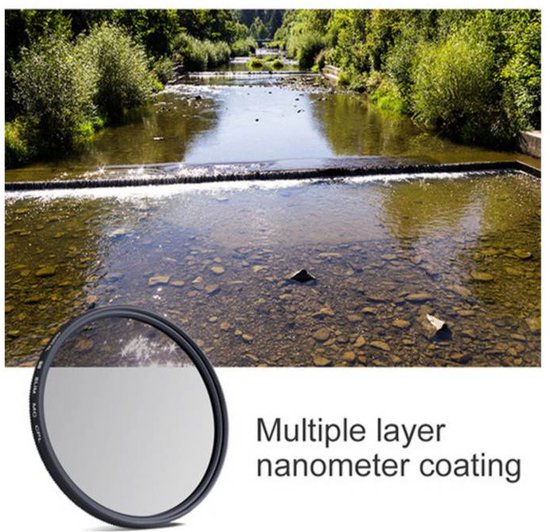 K&F Concept 67mm circulair polarisatiefilter Nano-A MC slim CPL