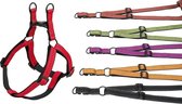 Nobby hondentuig classic reflect - rood - m - buikband 50/72 cm - breedte 20 ​​mm