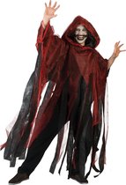 Halloweencape rouge et noir pour adultes - Attribut d'habillage