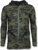 Casual Vest - Long Fit Camouflage Vest - Khaki