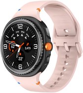 Bracelet en Siliconen Strap-it avec boucle de fermeture - compatible avec Samsung Galaxy Watch 8 - 40 mm / Galaxy Watch 8 - 44 mm / Galaxy Watch 8 Classic (rose)