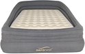 Grijs Aerorest luchtbed met crème matras, rechte verhoogde rand en logo.