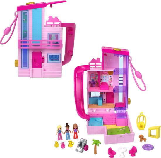 Polly Pocket Barbie Dreamhouse Compacte Speelset - Poppenhuis Speelset