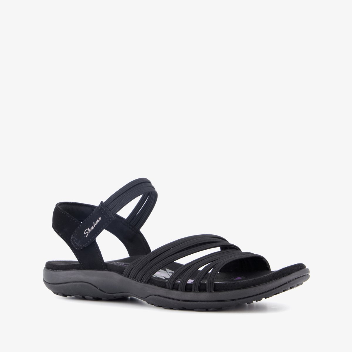 Skechers Reggae Slim Coffee dames sandalen – Extra comfort Memory Foam Zwart