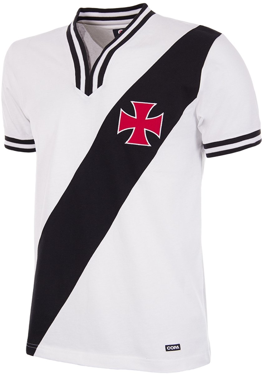 COPA - Vasco da Gama Uitshirt 1975 Retro Voetbal Shirt - Heren - Wit - S
