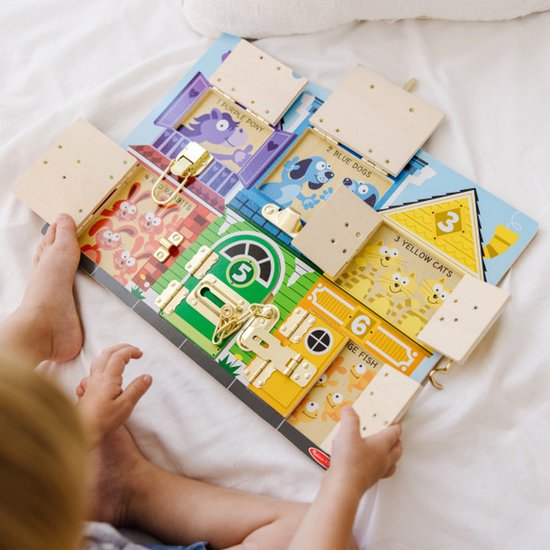 Melissa & Doug - Houten activiteitenbord - Sloten en grendels van Melissa & Doug — afbeelding 3