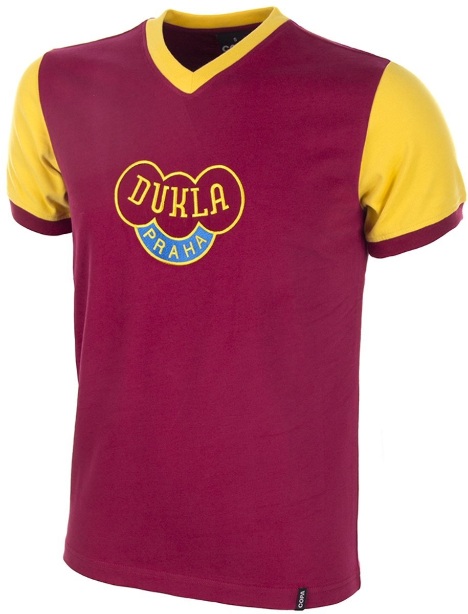 COPA - Dukla Praag 1960's Retro Voetbalshirt - Heren - Rood - XS