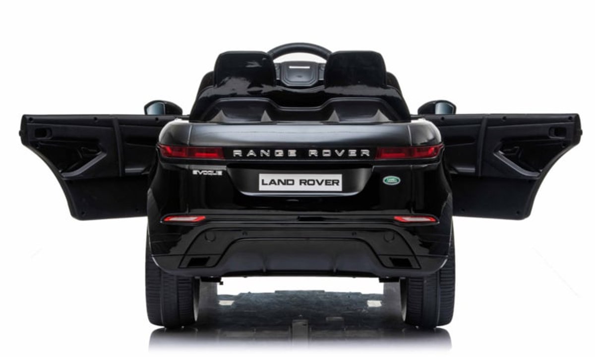 Range Rover Evoque Zwart - 1 Persoons - Lederen stoel - Hoog model incl. Bluetooth | Elektrische kinderauto - Inclusief afstandsbediening - Gratis verzending - KiddoCars