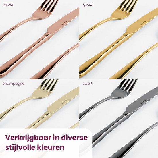 Sambonet Ménagère Linéaire - Zwart - 30 pièces / 6 personnes